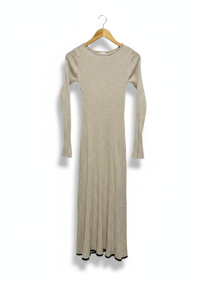 ANKO |S| BUST 12| SOPHIA CONTRAST HEM RIBBED MIDI DRESS