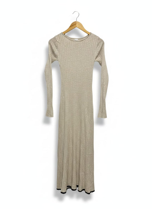 ANKO |S| BUST 12| SOPHIA CONTRAST HEM RIBBED MIDI DRESS