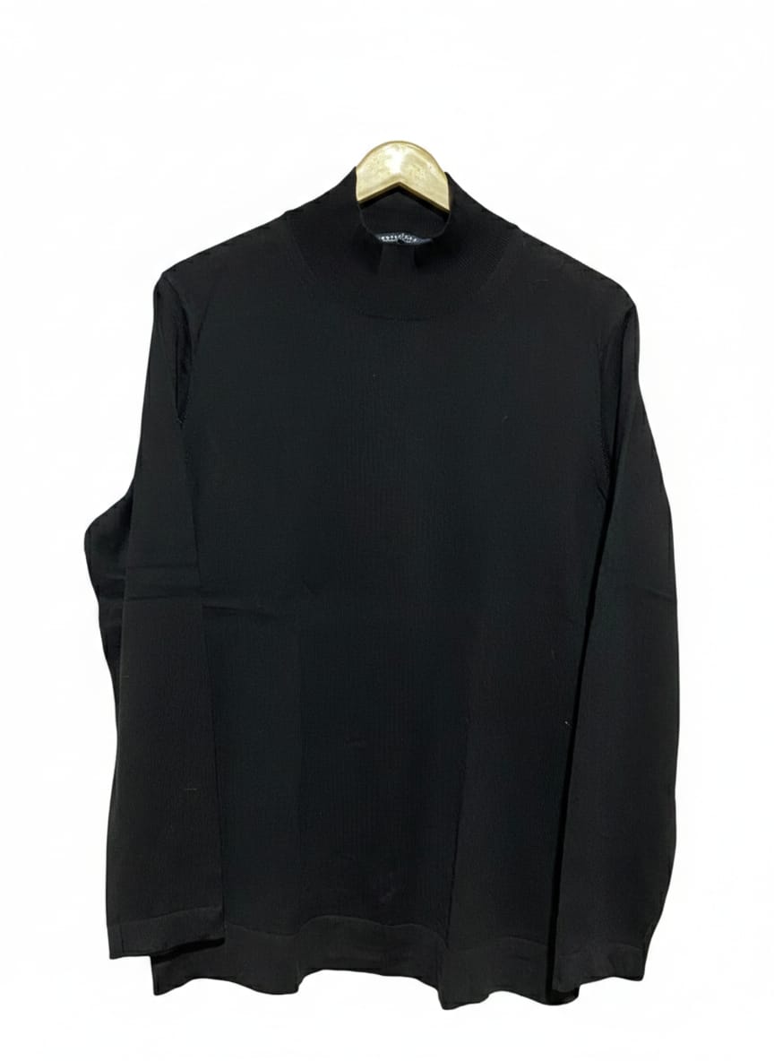 SPORTS CRAFT |XL| BUST 21| BLACK MOCK NECK KNIT TOP