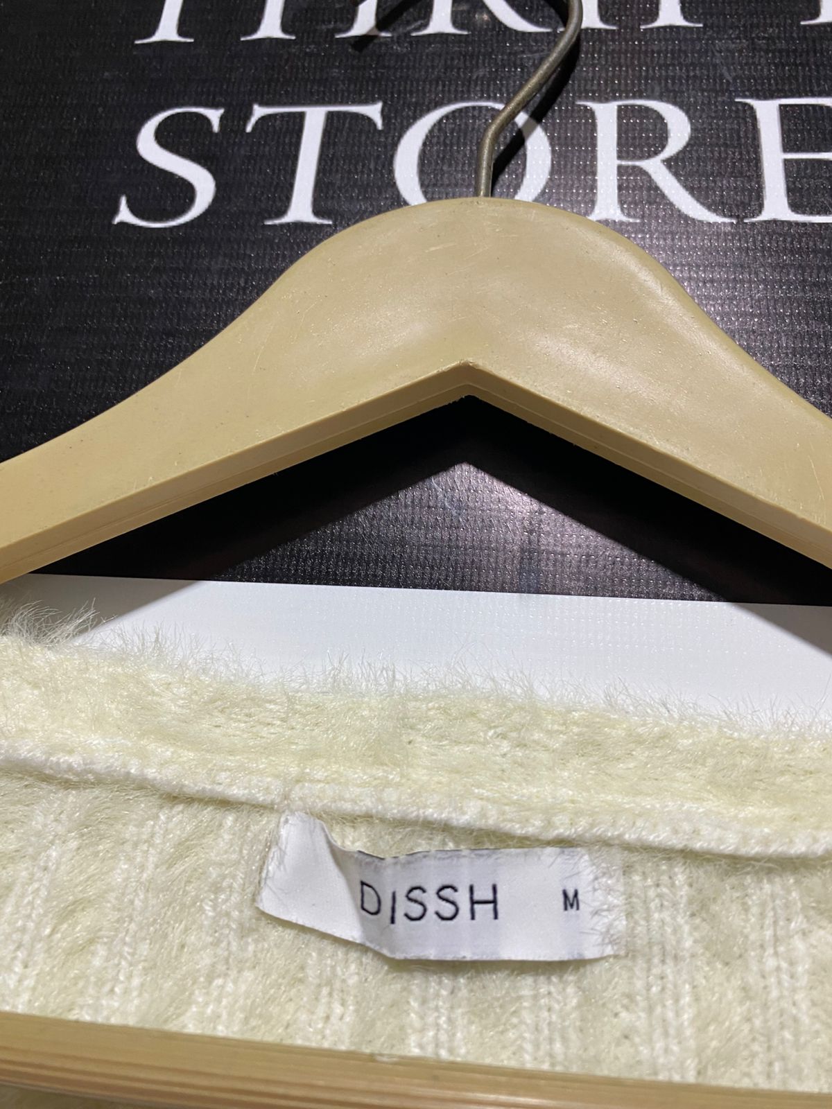 DISSH |M| BUST 19| CREAM FUZZY CROPPED CARDIGAN