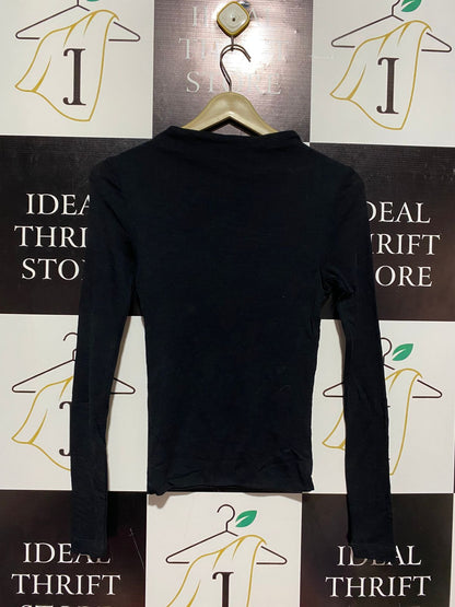 KOOKAI |S| BUST 13| BLACK CUT-OUT MOCK NECK TOP