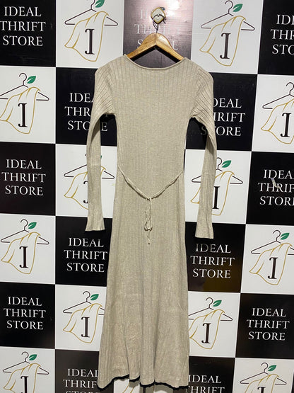 ANKO |S| BUST 12| SOPHIA CONTRAST HEM RIBBED MIDI DRESS