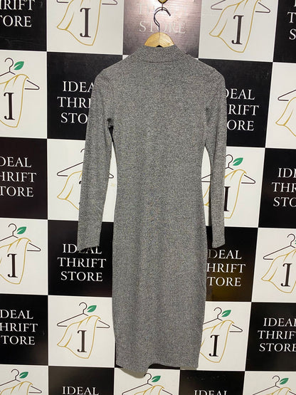 SUPRE |S| BUST 15| ASHLYN MOCK-NECK RIBBED MIDI DRESS
