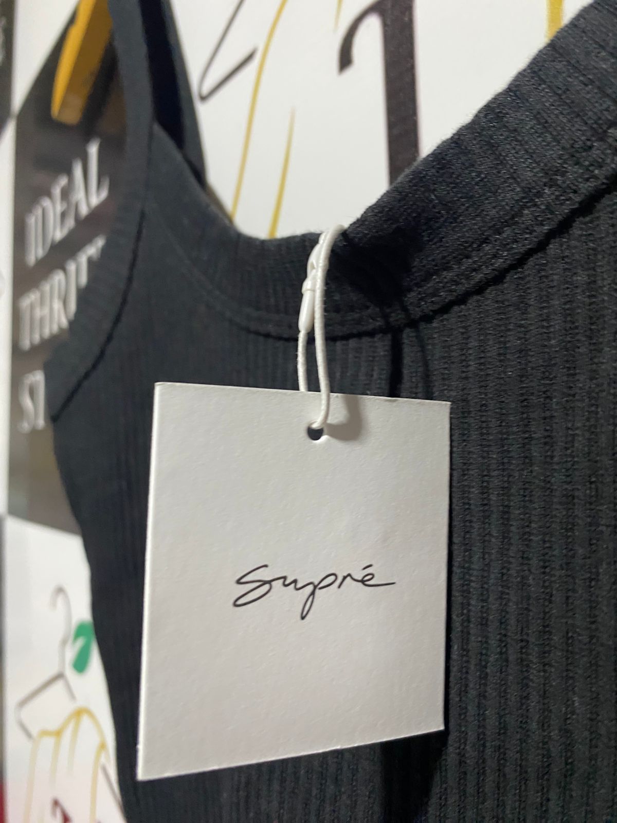 SUPRE |XS| BUST 13| C5| LUNA DEEP V-NECK RIBBED MINI DRESS