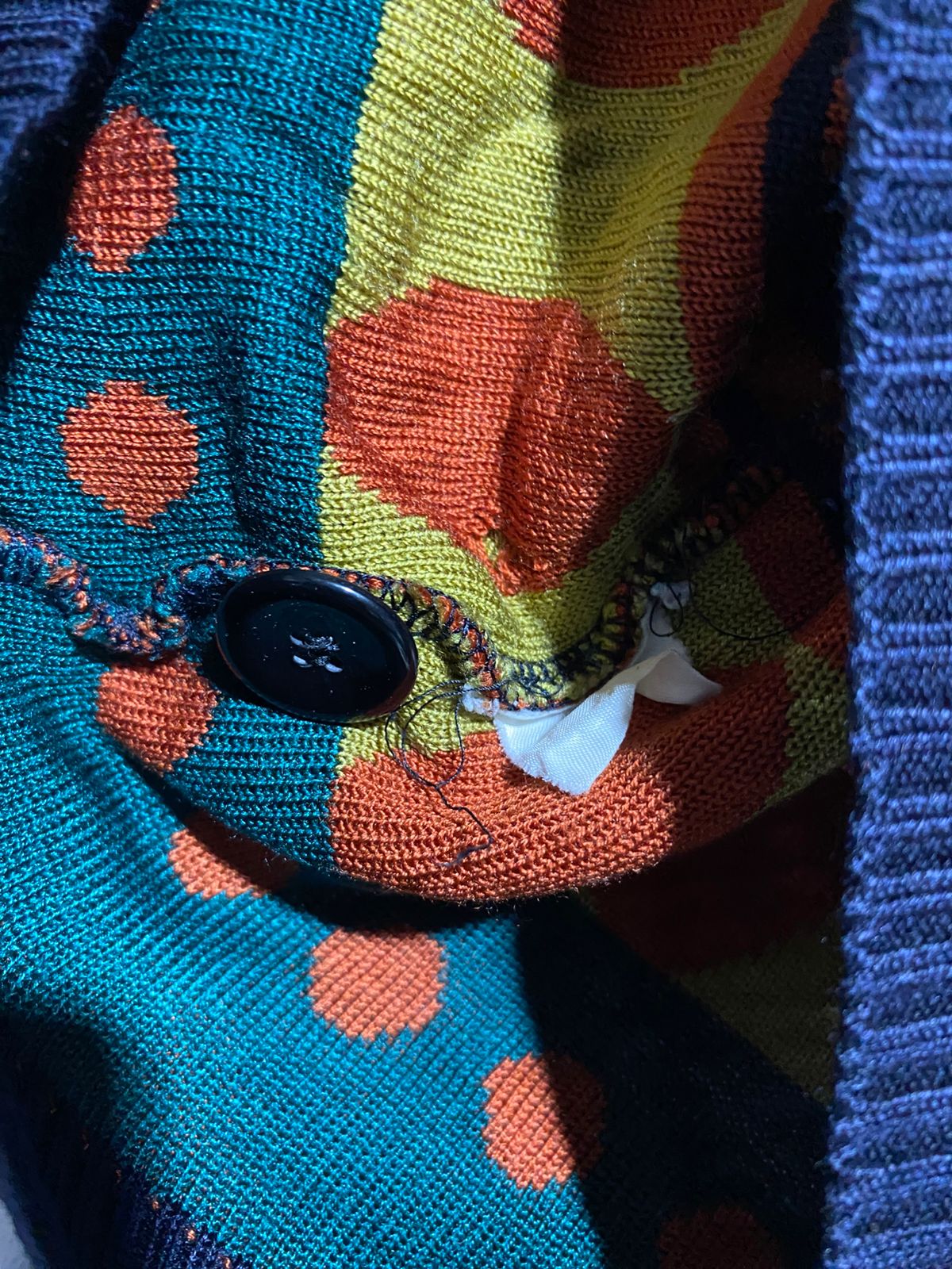 VIBRANT ECLECTIC GEOMETRIC KNIT CARDIGAN |L| BUST 21|