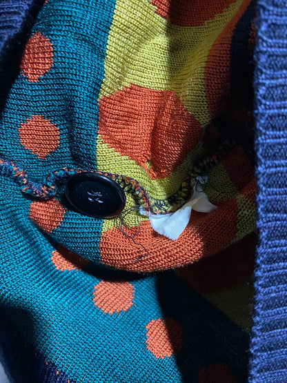 VIBRANT ECLECTIC GEOMETRIC KNIT CARDIGAN |L| BUST 21|