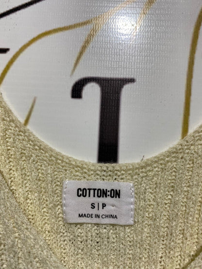 COTTON ON |S| BUST 11| CREAM RIBBED V-NECK SLEEVELESS MAXI DRESS