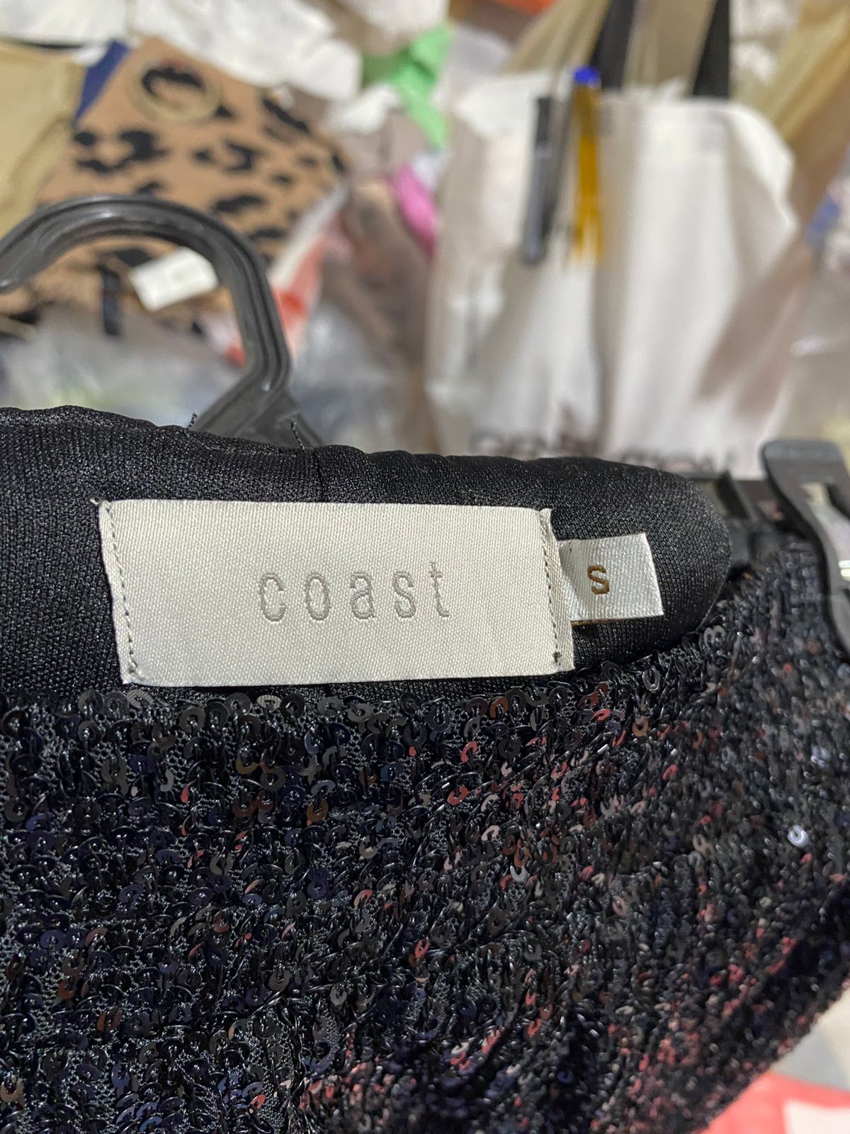 COAST |S| WAIST 24| STUNNING BLACK SEQUINED JOGGER PANTS