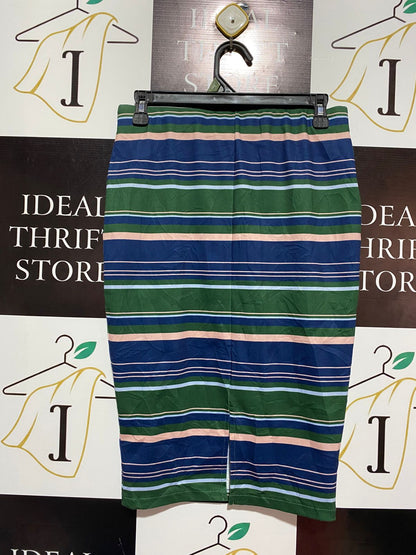 TOP SECRET WOMAN |M| WAIST 28| C6| TOP SECRET MULTICOLOR STRIPED MIDI PENCIL SKIRT