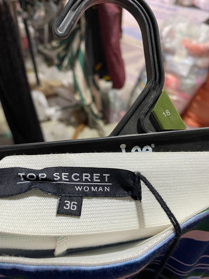 TOP SECRET WOMAN |M| WAIST 28| C6| TOP SECRET MULTICOLOR STRIPED MIDI PENCIL SKIRT