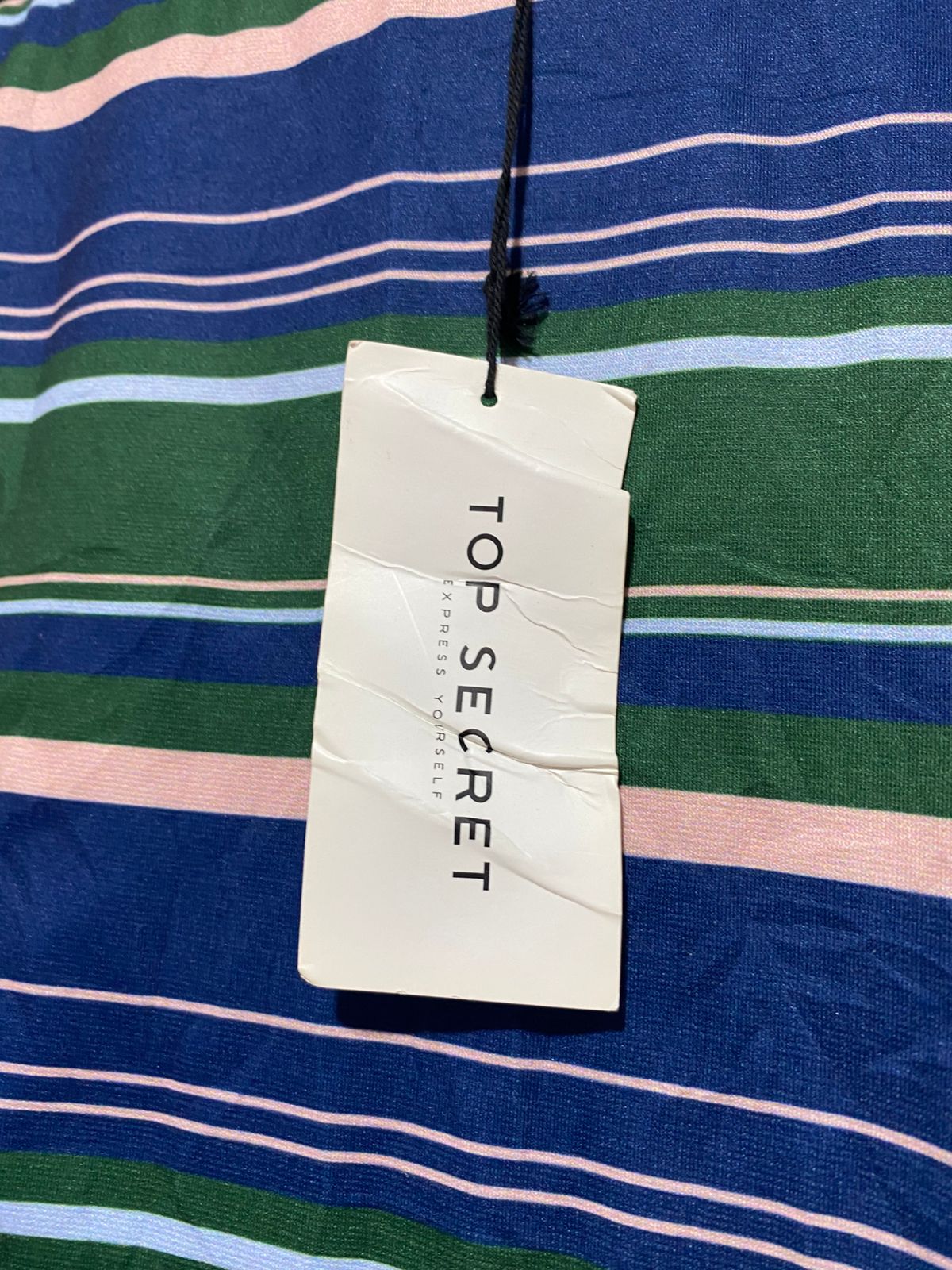 TOP SECRET WOMAN |M| WAIST 28| C6| TOP SECRET MULTICOLOR STRIPED MIDI PENCIL SKIRT