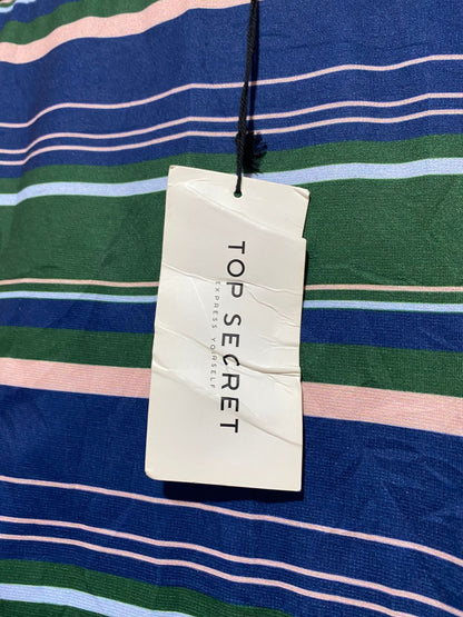 TOP SECRET WOMAN |M| WAIST 28| C6| TOP SECRET MULTICOLOR STRIPED MIDI PENCIL SKIRT