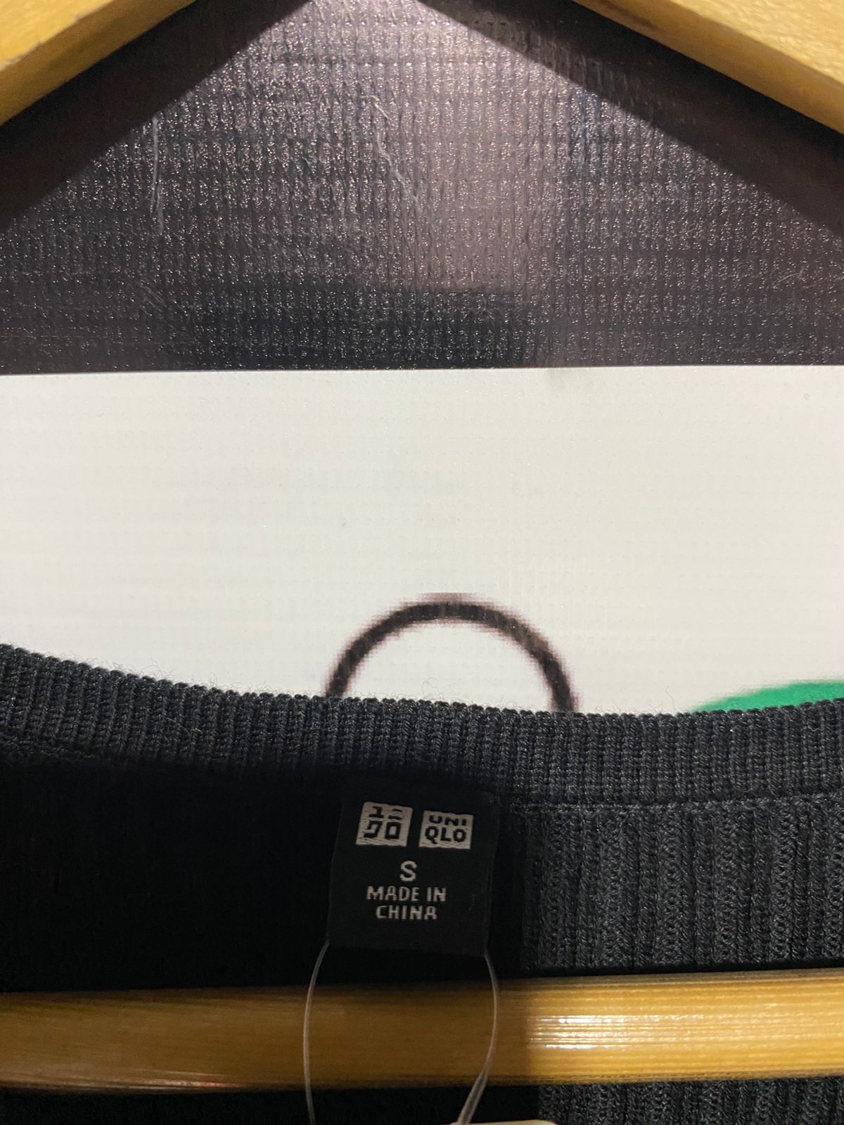UNIQLO |S| BUST 16| BLACK RIBBED BUTTON-FRONT CARDIGAN