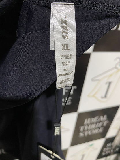 STAX |XL| WAIST 26| C6| OFFICIAL WOMEN’S HIGH-WAISTED PERFORMANCE LEGGINGS - CLASSIC BLACK