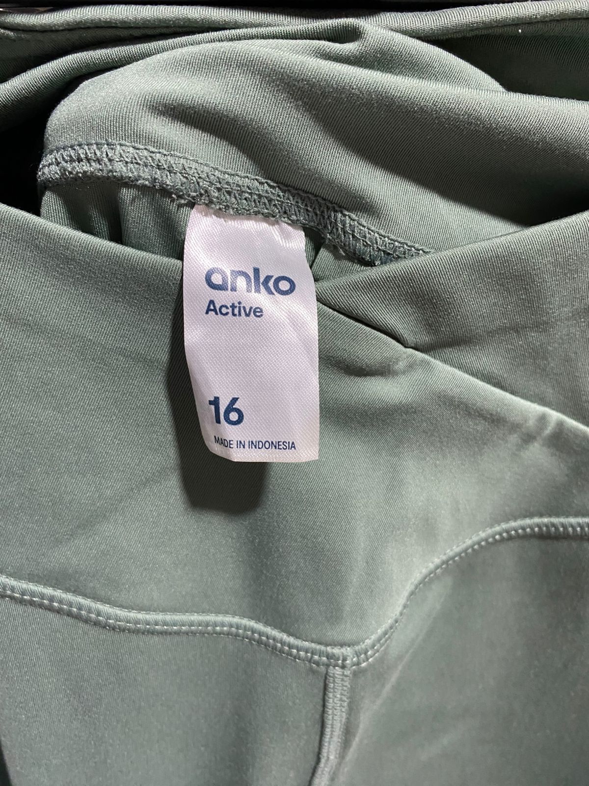 ANKO |L| WAIST 32| WOMEN'S HIGH-WAISTED CROSSOVER FLARE YOGA PANTS - SAGE GREEN