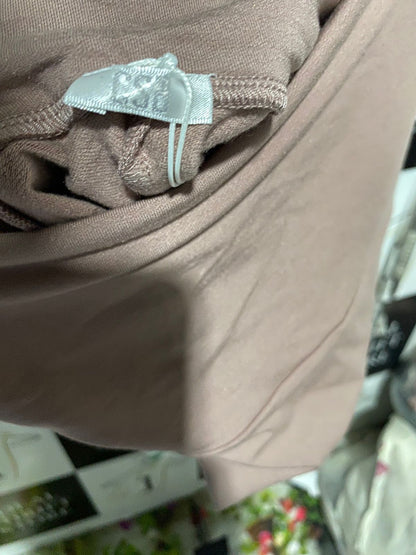 CSB |M| WAIST 26| WOMEN'S HIGH-WAISTED SEAMLESS BIKE SHORTS - MOCCHINO / DUSTY ROSE