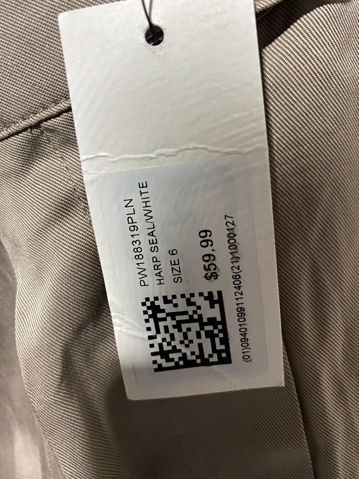GLASSONS |M| WAIST 26| WOMEN'S HIGH-WAISTED WIDE-LEG PLEATED TROUSERS - KHAKI WITH WHITE CONTRAST WAIST