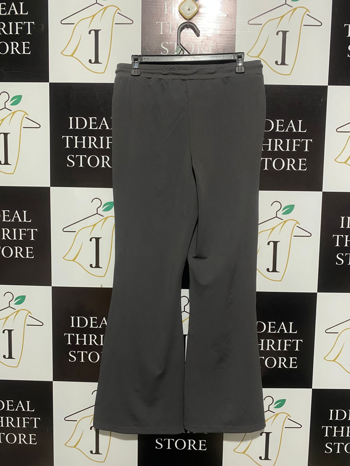 SHEIN |XL| WAIST 32| C1| WOMEN'S HIGH-WAISTED FLARE YOGA PANTS - CHARCOAL ANTHRACITE