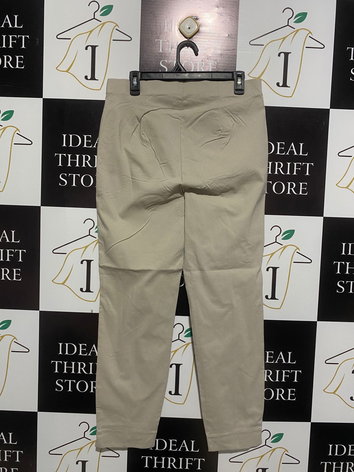 NONI B |XL| WAIST 32| WOMEN'S HIGH-WAISTED STRETCH TROUSERS - SAND BEIGE