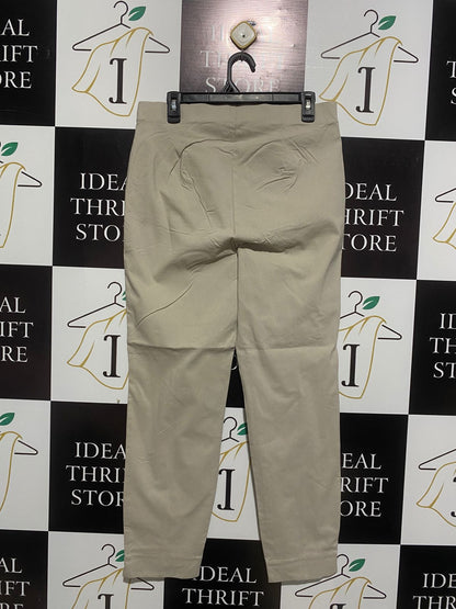 NONI B |XL| WAIST 32| WOMEN'S HIGH-WAISTED STRETCH TROUSERS - SAND BEIGE