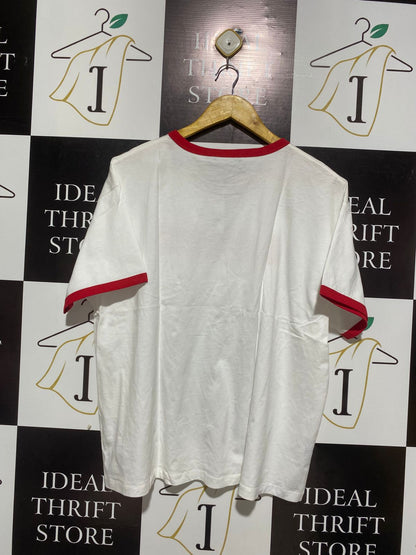 SPORTS GIRL |XXL| BUST 26| WHITE "LOVER" RINGER TEE