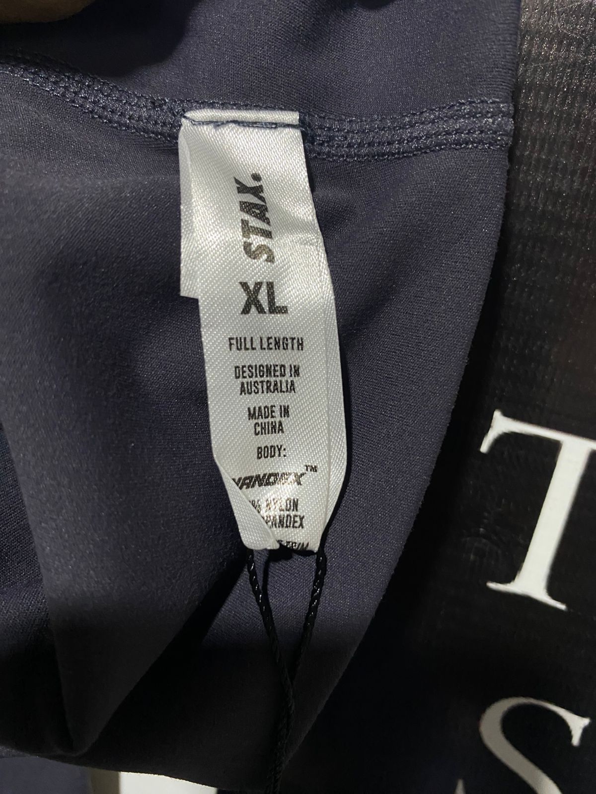 STAX |XL| WAIST 27|B12| WOMEN'S HIGH-WAISTED FULL-LENGTH LEGGINGS IN NAVY