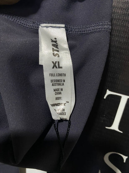 STAX |XL| WAIST 27|B12| WOMEN'S HIGH-WAISTED FULL-LENGTH LEGGINGS IN NAVY