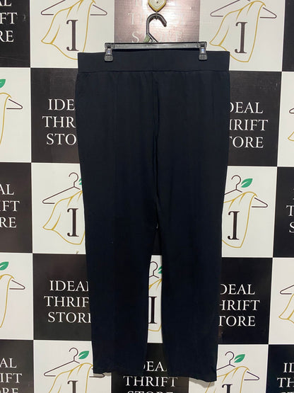 SUZANNE RETRO |XXL| WAIST 36| WOMEN'S SLIM-FIT ANKLE PANTS WITH GOLD BUTTON DETAIL