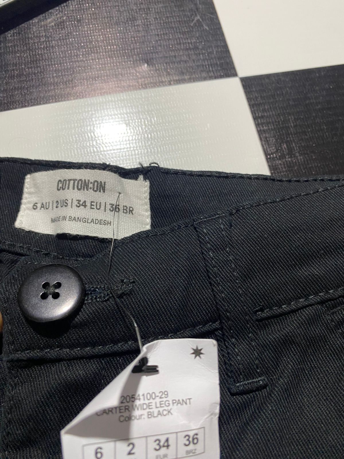 COTTON ON |S| WAIST 24| WOMEN'S HIGH-WAISTED WIDE-LEG CHINOS IN NAVY
