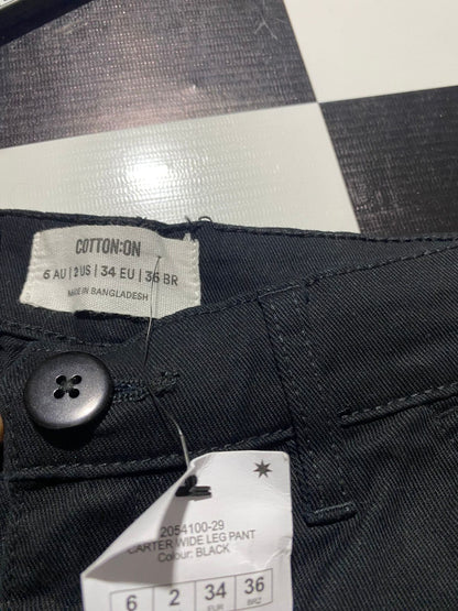 COTTON ON |S| WAIST 24| WOMEN'S HIGH-WAISTED WIDE-LEG CHINOS IN NAVY