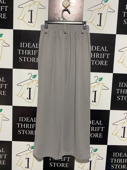 HALARA |M| WAIST 28| WOMEN'S HIGH-WAISTED WIDE-LEG PLEATED TROUSERS IN GREY