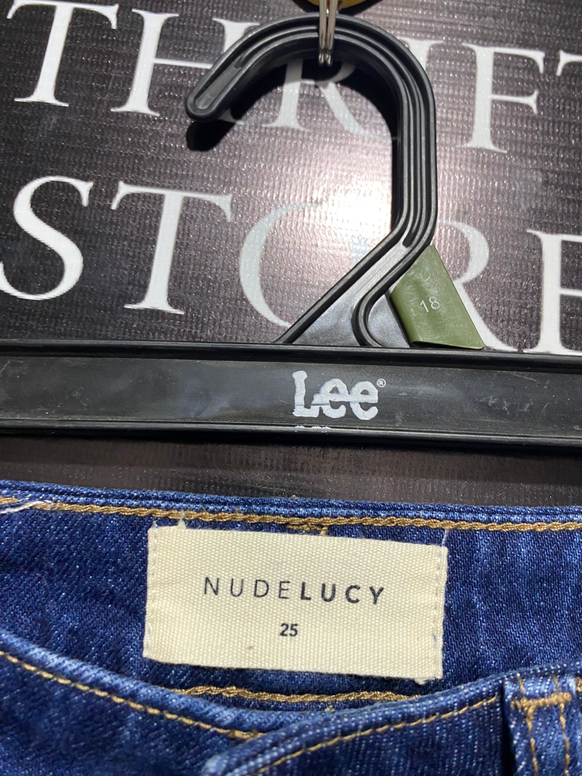 NUDE LUCY |M| WAIST 26| WOMEN'S HIGH-WAISTED WIDE-LEG JEANS IN DEEP INDIGO