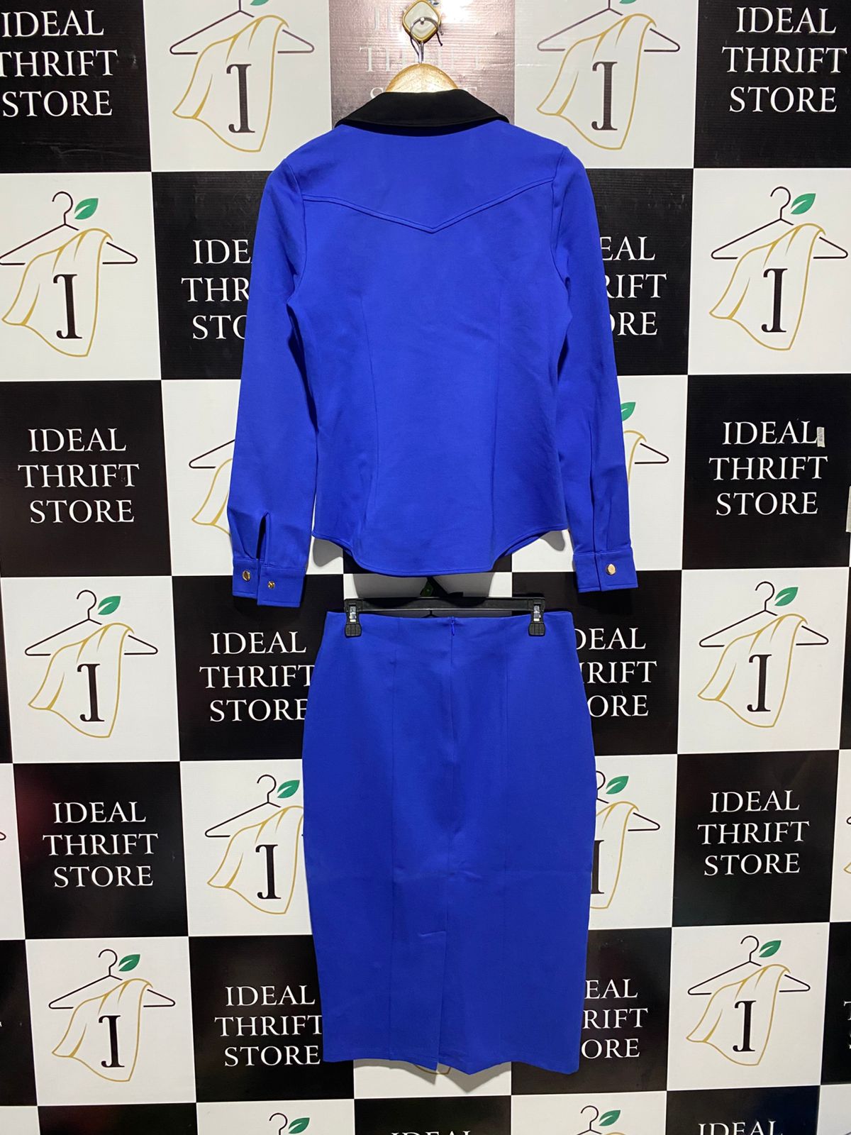KAREN MILLEN |M| WOMEN'S CO-ORD PENCIL SKIRT SET IN ROYAL BLUE