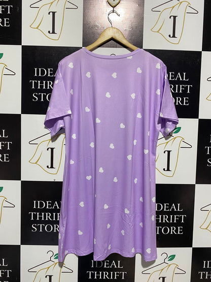 WOMEN'S GRAPHIC SLEEP TEE IN LAVENDER |XL| BUST 22|