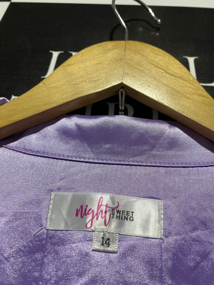 SWEET THING |XL| WOMEN'S SATIN PYJAMA SHORT SET IN LAVENDER
