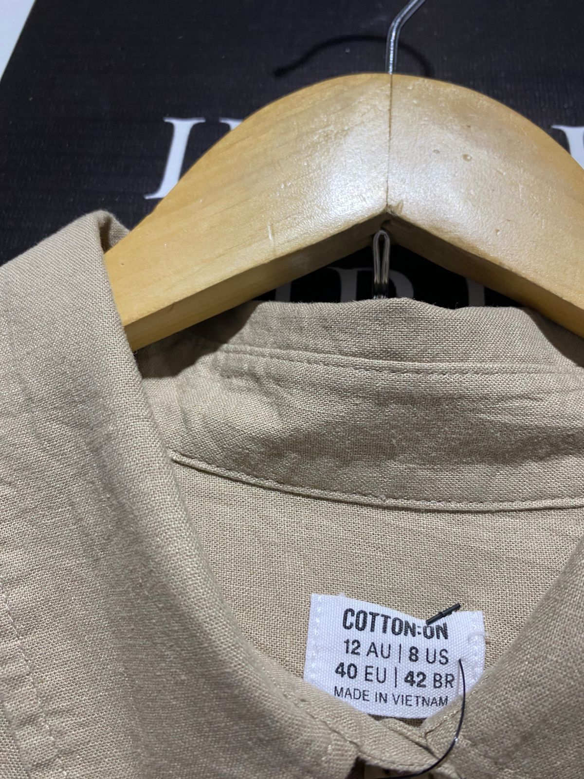 COTTON ON |M| WOMEN'S LINEN CO-ORD SET IN NATURAL BEIGE