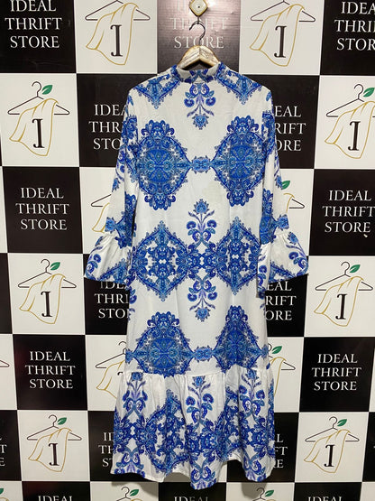 SHEIN |M| BUST 20| WOMEN'S ORNATE DAMASK PRINT MAXI DRESS