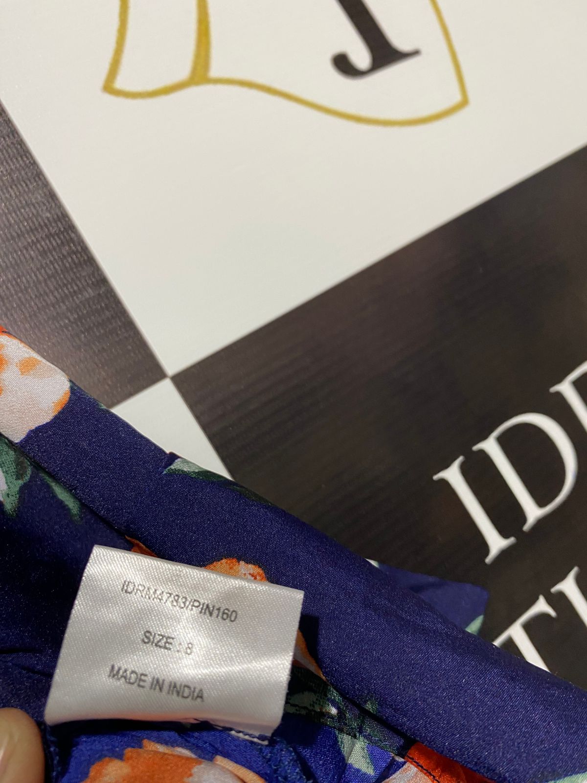 INFLUENCE |M| BUST 18|B12|WOMEN'S FLORAL WRAP MINI DRESS IN NAVY