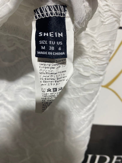 SHEIN |M| BUST 13|C5| WOMEN'S TEXTURED CUT-OUT MAXI DRESS IN WHITE