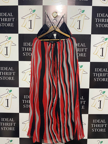 GLAM GIRL |M| BUST 15| C3| WOMEN'S VIBRANT WAVE PRINT MAXI DRESS