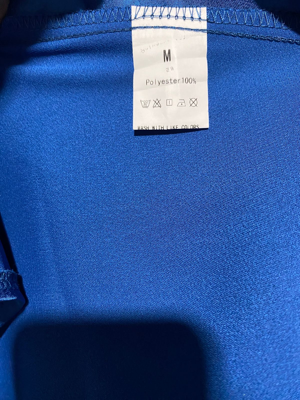 ROYAL BLUE |M|BUST 17| C4|  SATIN LONG-SLEEVE MAXI DRESS