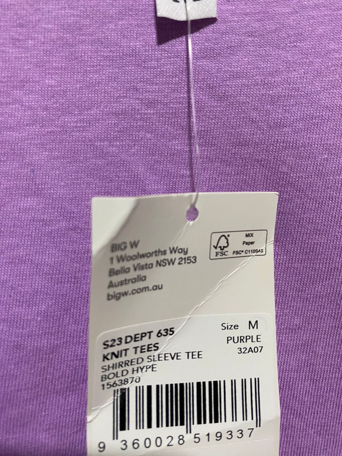 & ME |M| BUST 19| C1|  CHIC LAVENDER SMOCKED PUFF-SLEEVE CREW NECK BLOUSE