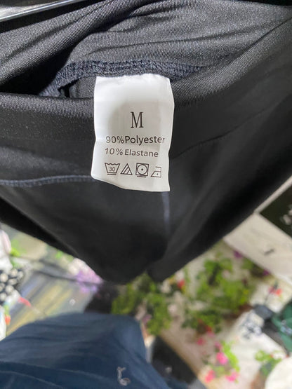 BLACK HIGH-WAISTED FLARED LEGGINGS |M| WAIST 26|