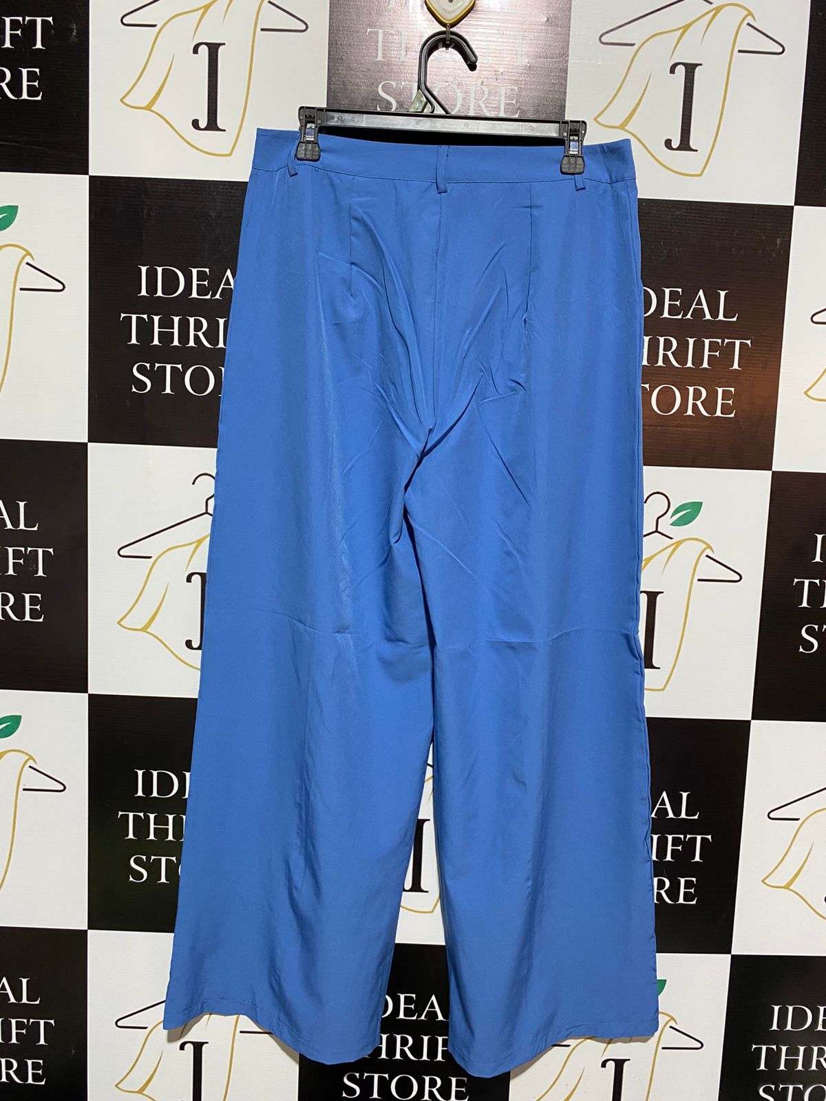 CHALTEN BLUE WIDE-LEG TROUSERS |L| WAIST 32|