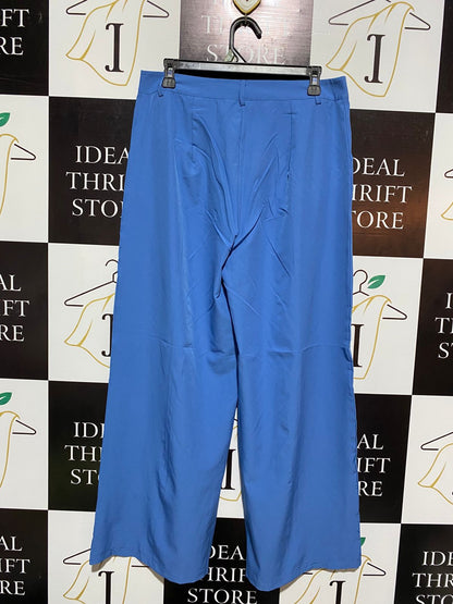 CHALTEN BLUE WIDE-LEG TROUSERS |L| WAIST 32|