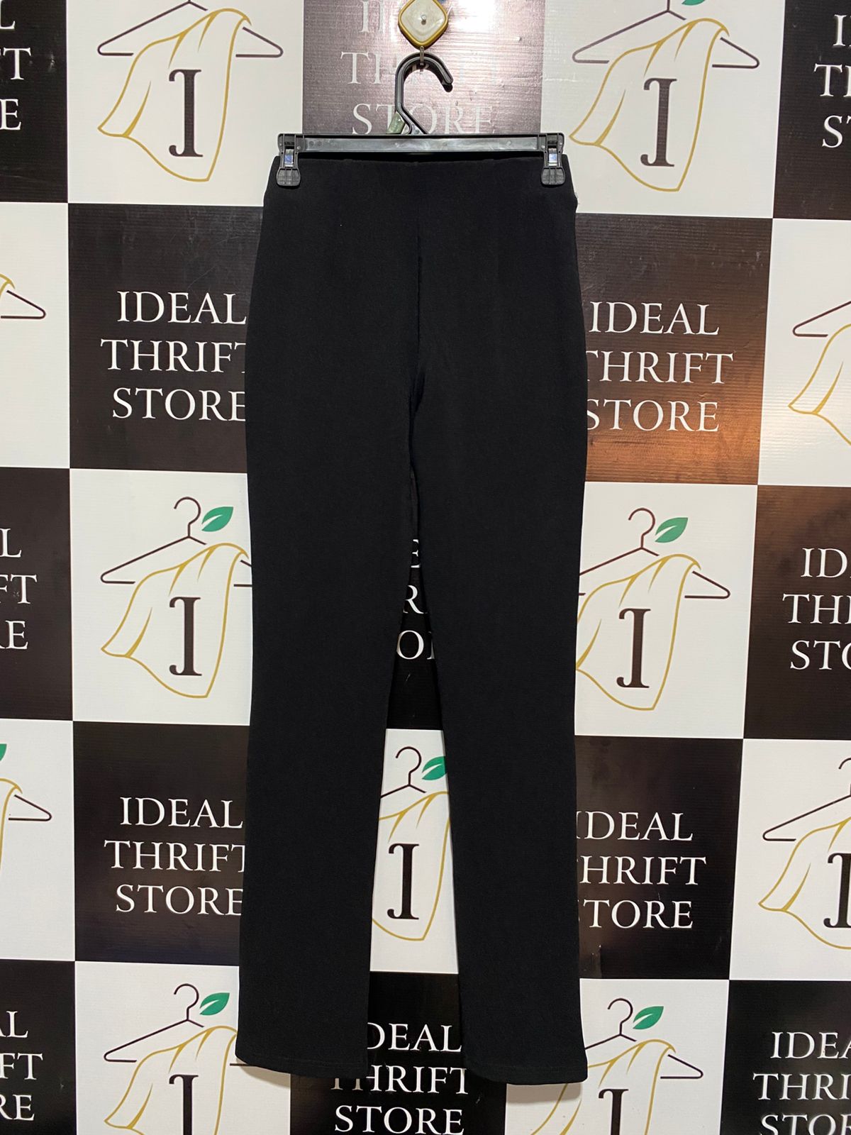 ANKO |S| WAIST 24| CHIC JET BLACK SPLIT-HEM TROUSERS