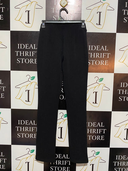 ANKO |S| WAIST 24| CHIC JET BLACK SPLIT-HEM TROUSERS