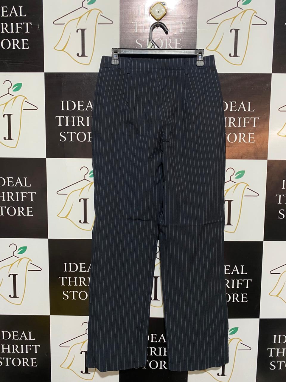 PRINCESS POLLY |L| WAIST 30| CLASSIC PINSTRIPE SLIM-FIT TROUSERS
