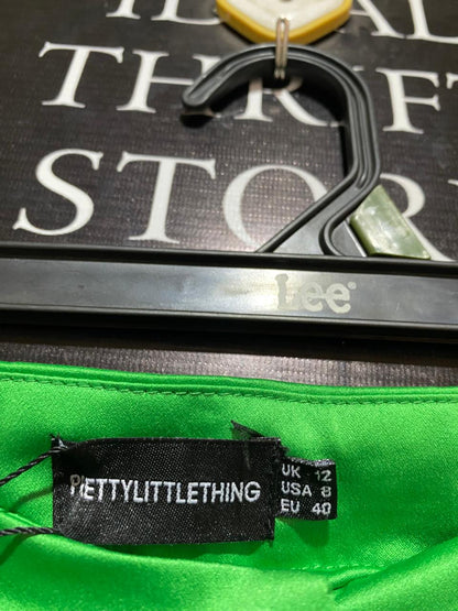 PRETTYLITTLETHING |L| WAIST 30| STRIKING EMERALD GREEN FLARED TROUSERS