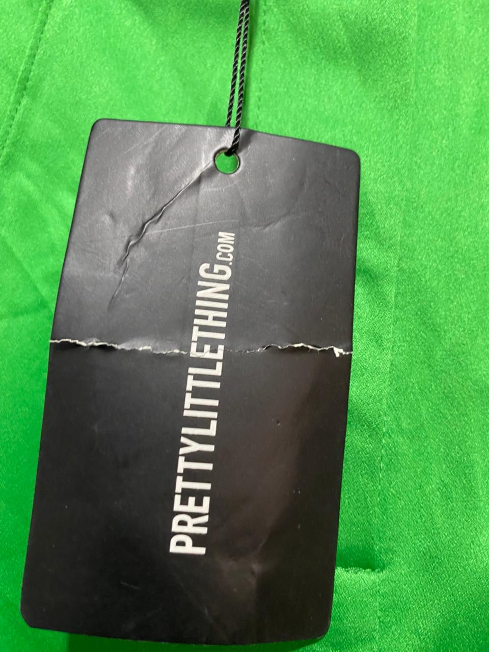 PRETTYLITTLETHING |L| WAIST 30| STRIKING EMERALD GREEN FLARED TROUSERS